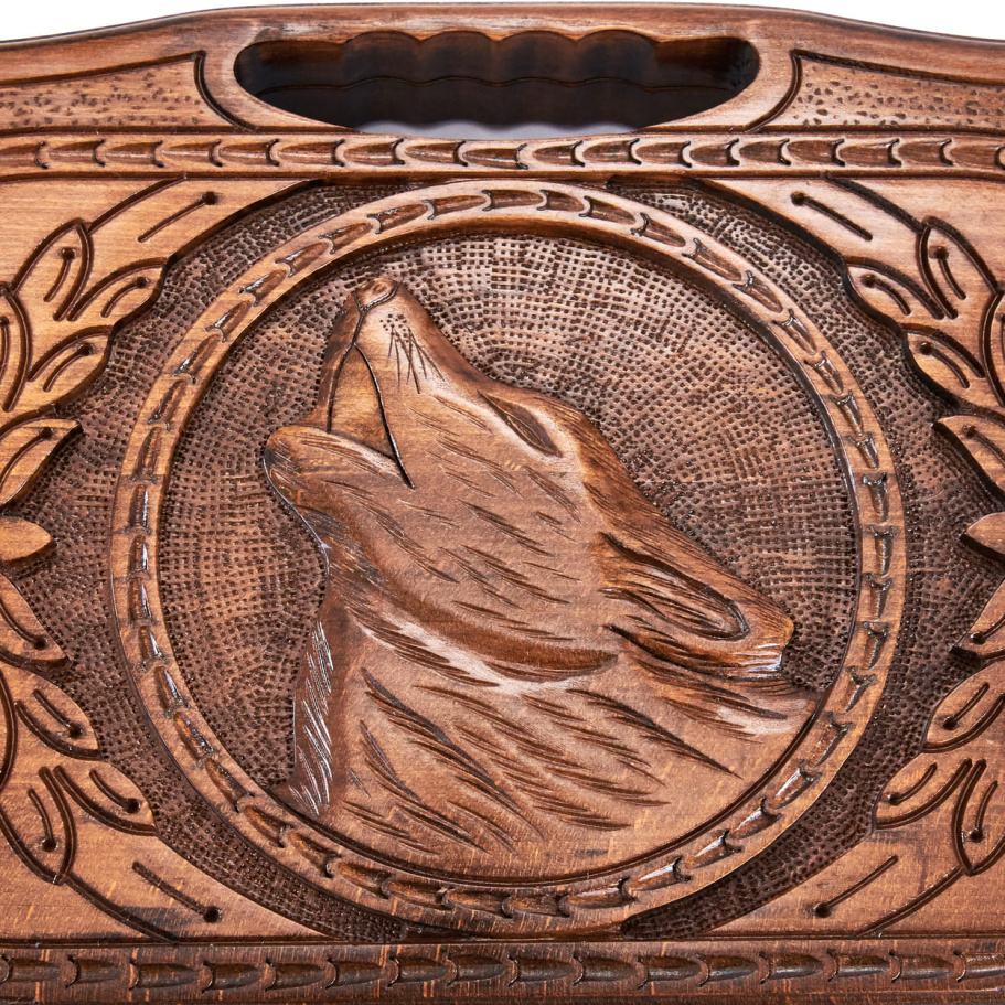 Нарды резные "Волк" средние 50, Harutyunyan купить в Казани