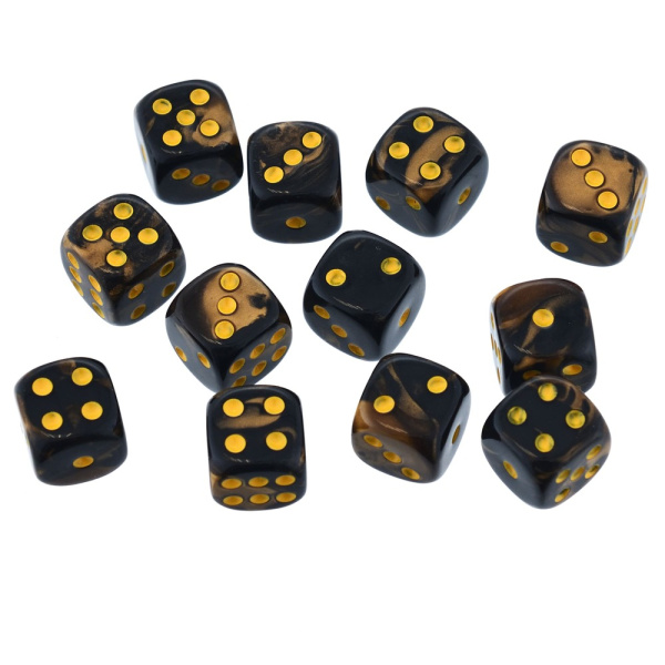 Кости игральные "Флора" акрил, желтый, 12 мм (2 шт.) купить в Казани