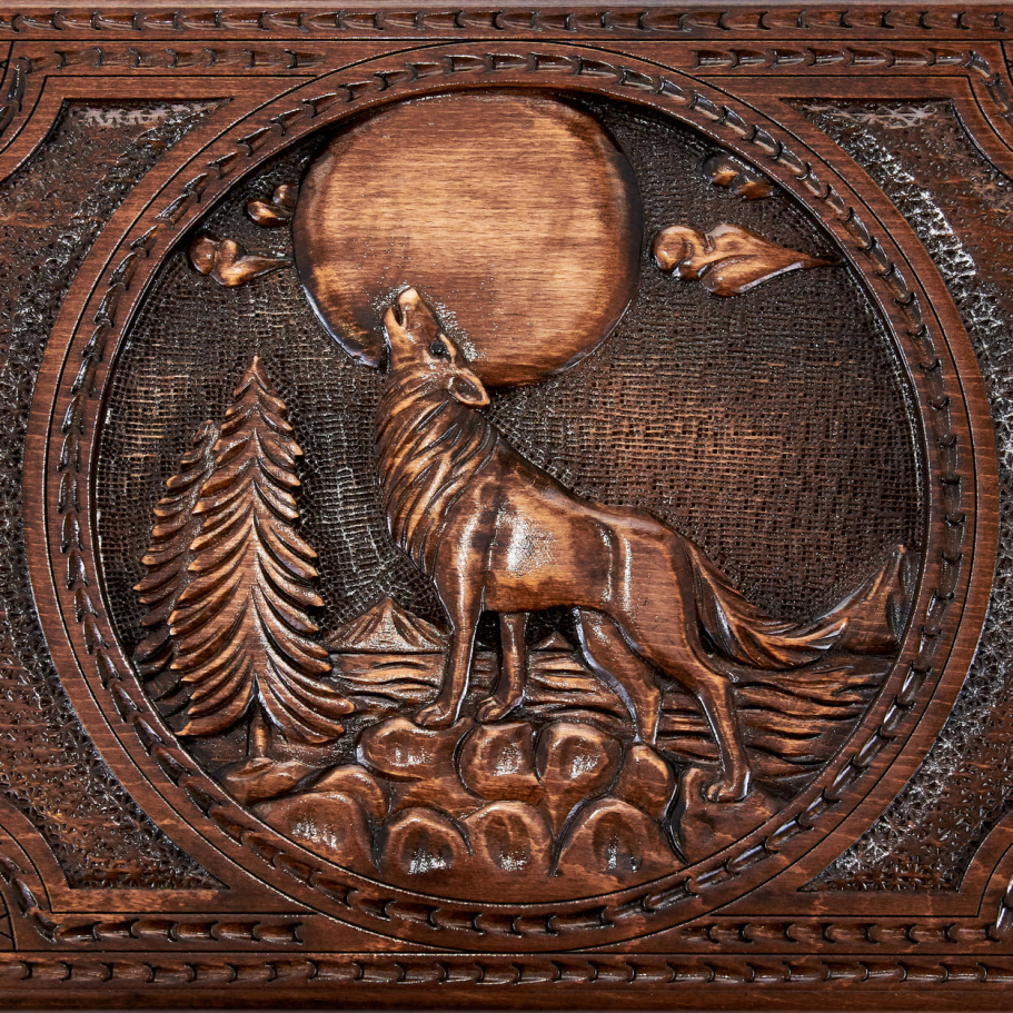 Нарды резные "Ночной волк" большие 60, Harutyunyan купить в Казани