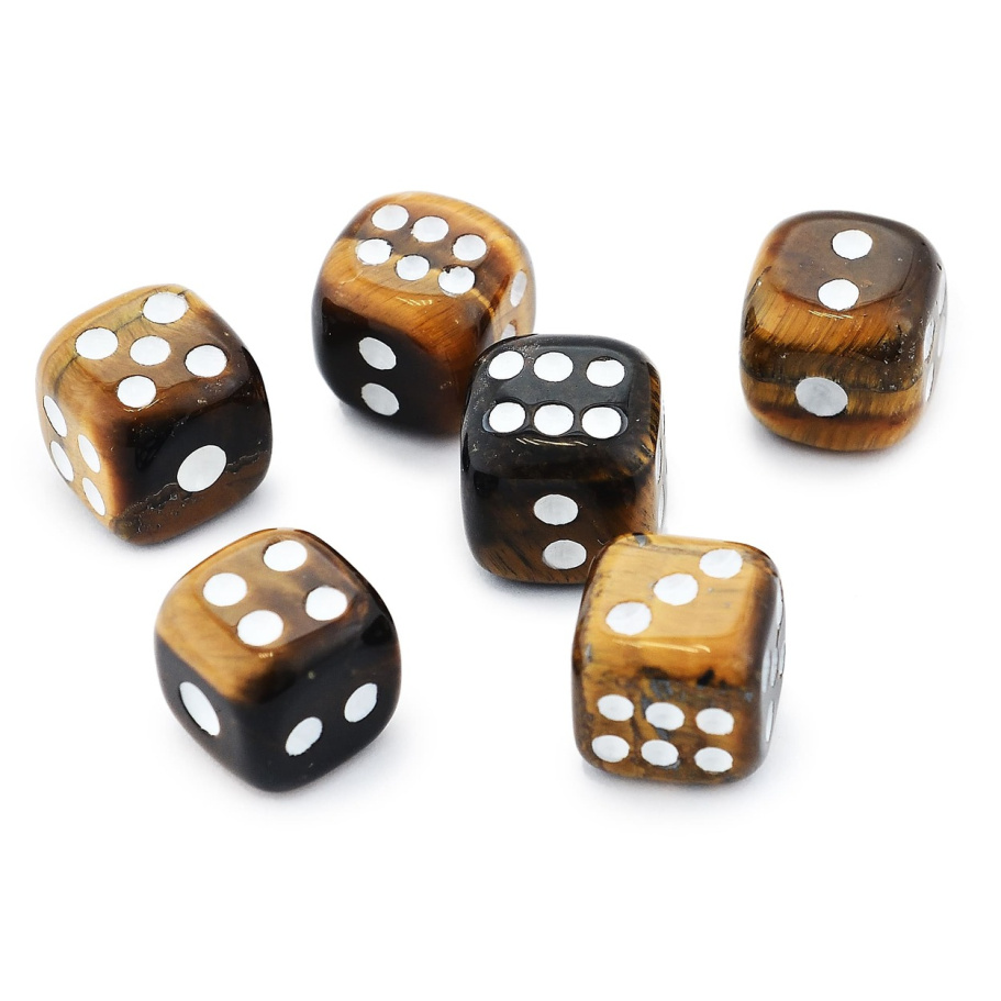 Кости игральные "Гамма" камень, коричневый, 15 мм (2 шт.) купить в Казани