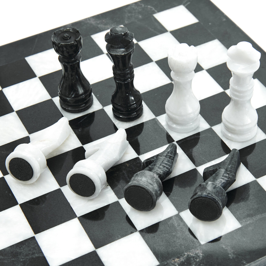 Шахматы из камня "Карфаген" мрамор 30 купить в Казани