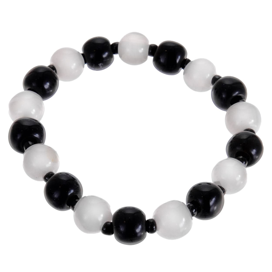 Браслет Аристей белый и черный камень 1.2 * 20, Давыдов