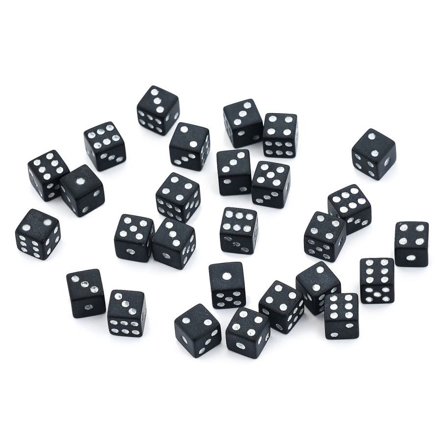 Кости игральные "Классика" пластик, черные, 7 мм (2 шт.) купить в Казани