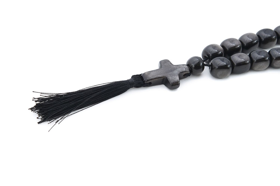Четки Православные "Крест" черный камень с лунным оттенком, Давыдов С. купить в Казани