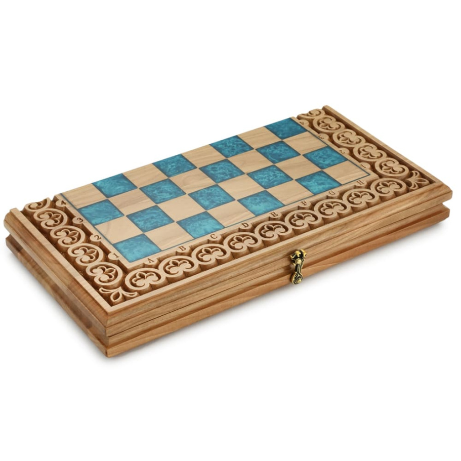 Шахматы + нарды резные "Циркон" 40 купить в Казани