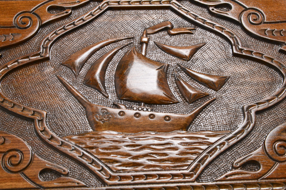 Нарды резные "Веселый Парус"  большие 60, Harutyunyan купить в Казани