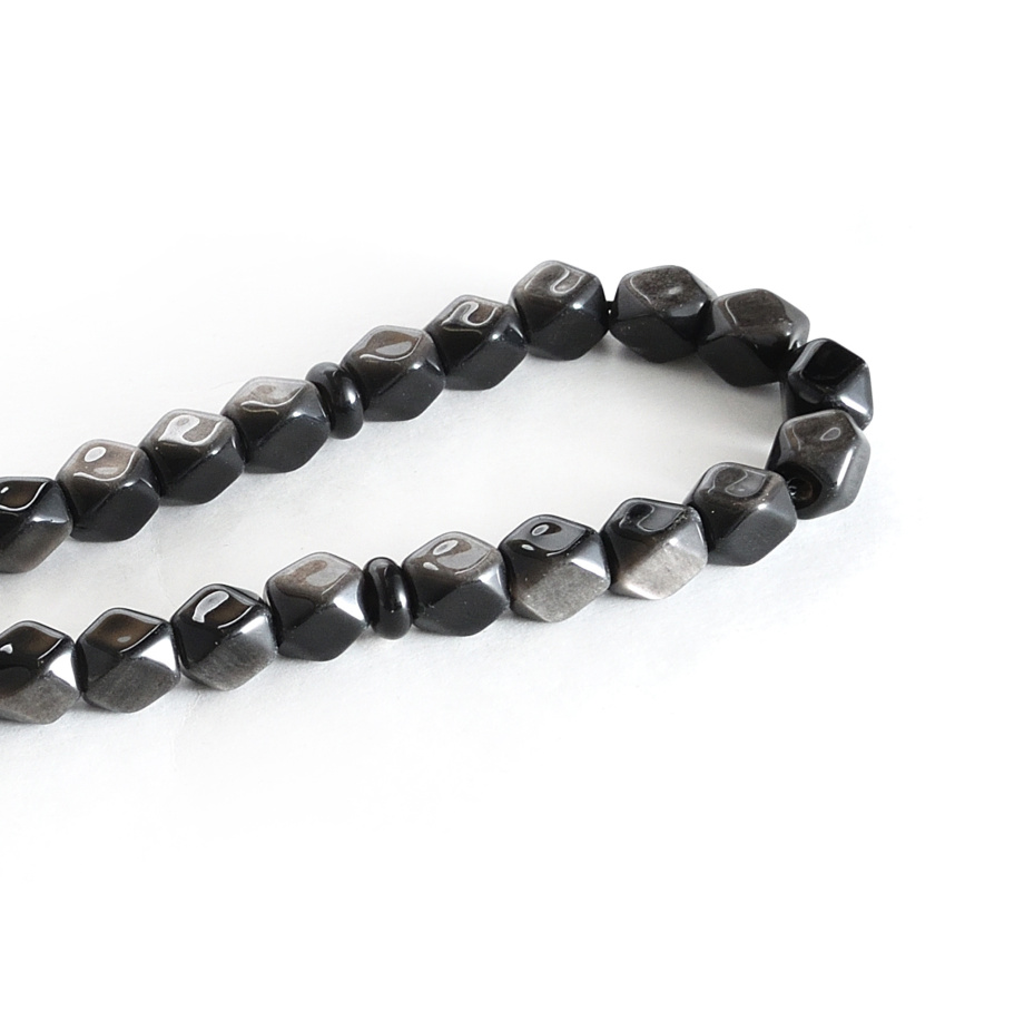 Четки граненые "Удача" черный камень с лунным оттенком, Давыдов С. купить в Казани