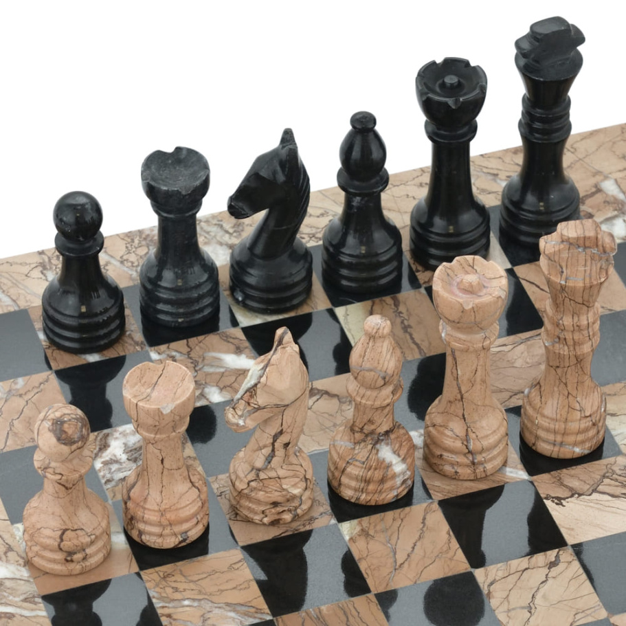 Шахматы из камня "Византия" розовый мрамор 40 купить в Казани