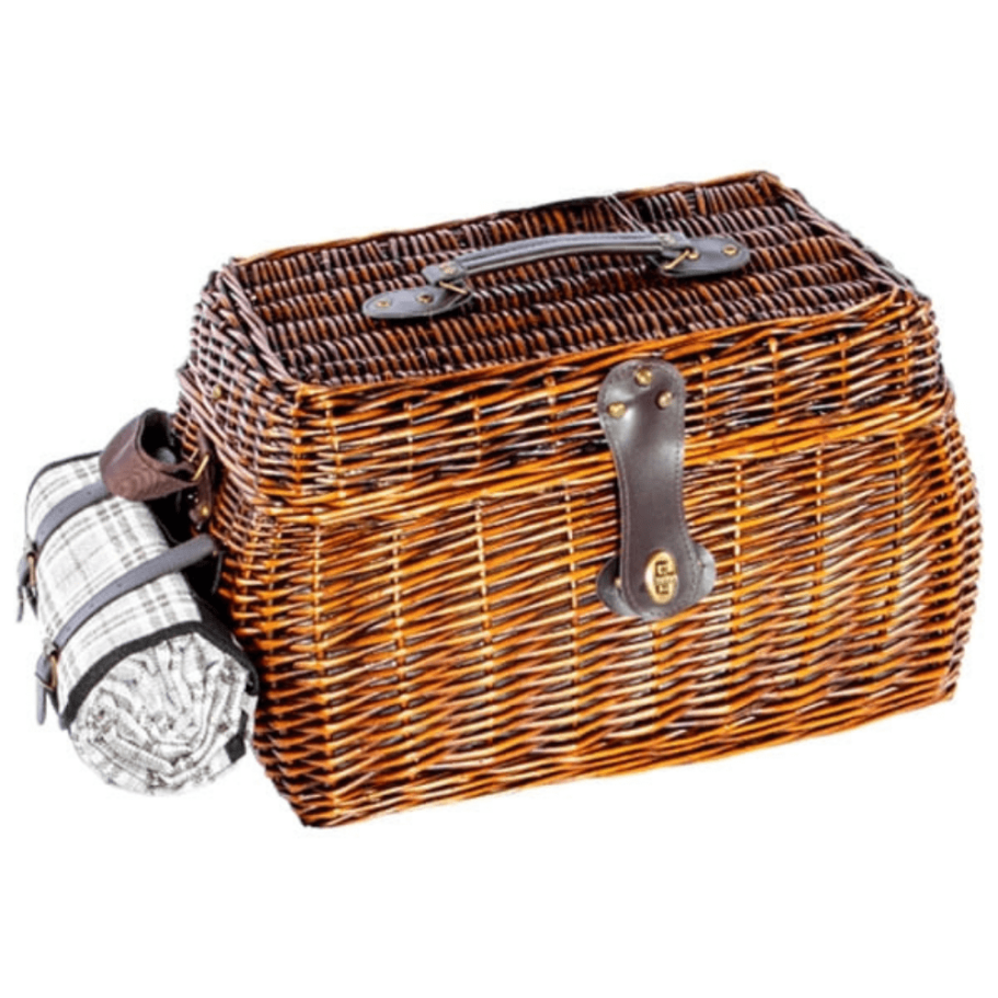 Корзина для пикника Рассвет (на 4 персоны) с пледом купить в Казани