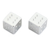 Кости игральные "Премиум" металл, серебристый, 15 мм (2 шт.)