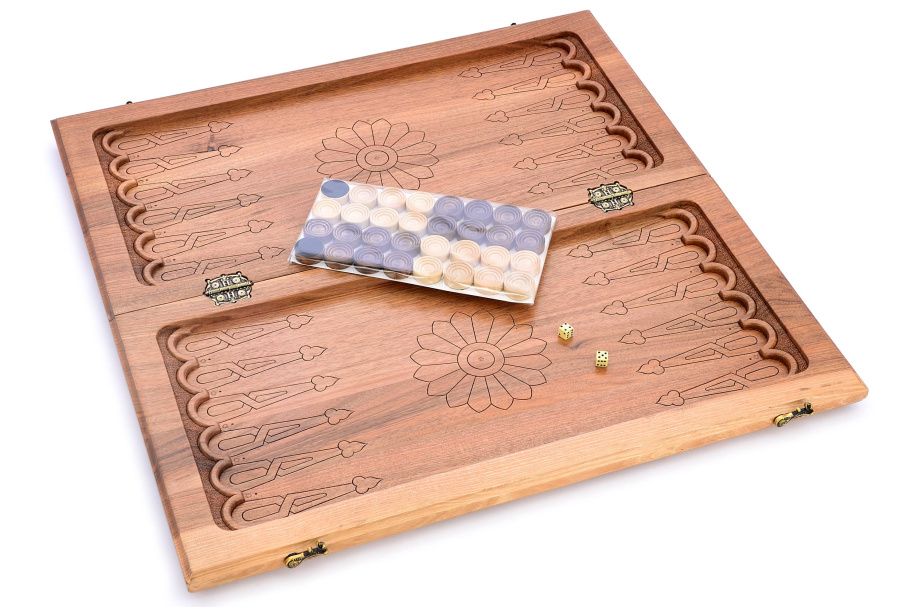 Нарды резные Коллаборация "Гектор" большие 60, Безумец купить в Казани