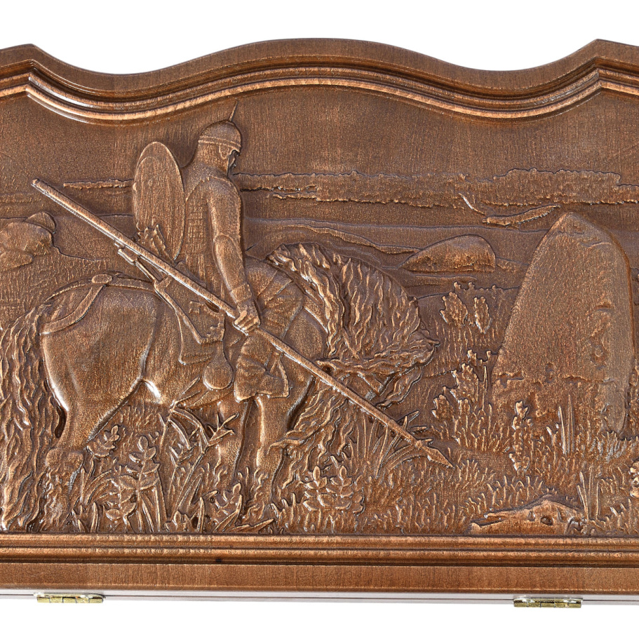 Нарды резные Ивановские мини "Витязь" 35, WoodG купить в Казани