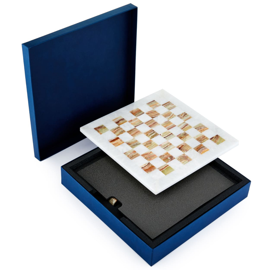 Шахматы каменные "Карфаген" мрамор и оникс 30 купить в Казани