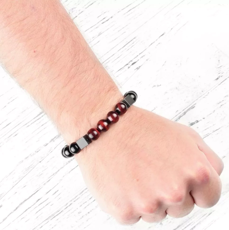 Браслет Бернард камень агат, 1 * 18 см купить в Казани