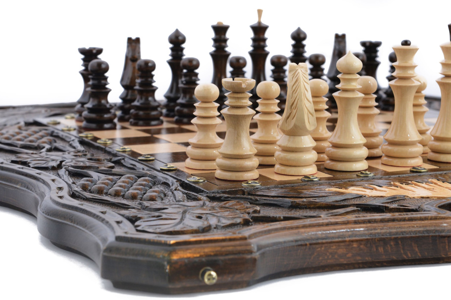 Шахматы + нарды резные "Долина Арарата" 60, Harutyunyan купить в Казани