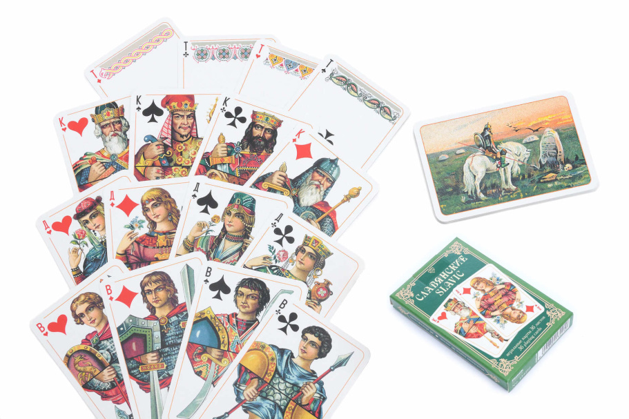 Карты игральные "Славянские" зеленая рубашка, 36 карт купить в Казани