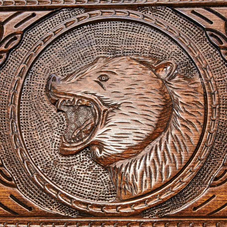 Нарды резные "Оскал Медведя" средние 50, Harutyunyan купить в Казани