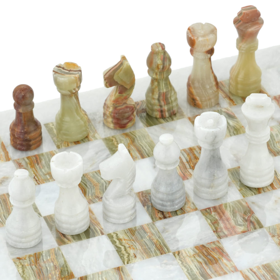 Шахматы из камня "Атлантида" мрамор и оникс 30 купить в Казани