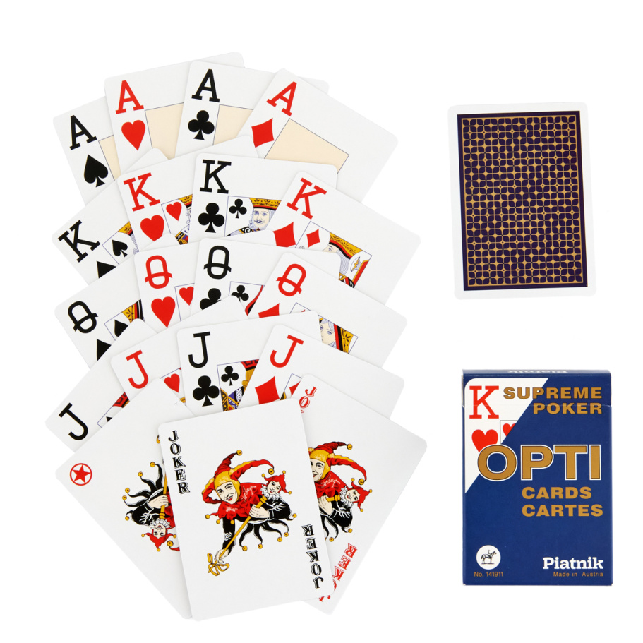 Карты игральные "Опти Покер" синяя рубашка, 55 карт купить в Казани