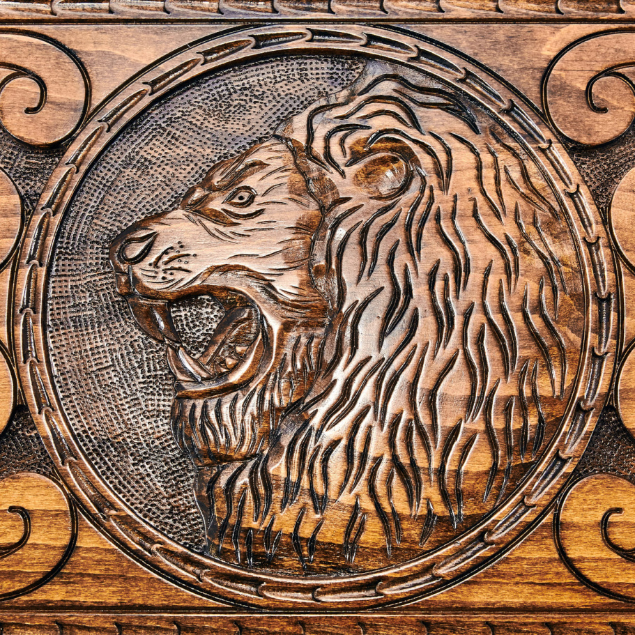 Нарды резные Агнес "Оскал Льва"  большие 60, Harutyunyan купить в Казани