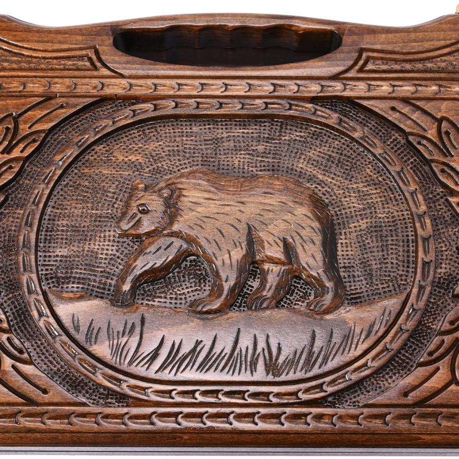 Нарды резные "Медведь"  средние 50, Harutyunyan купить в Казани