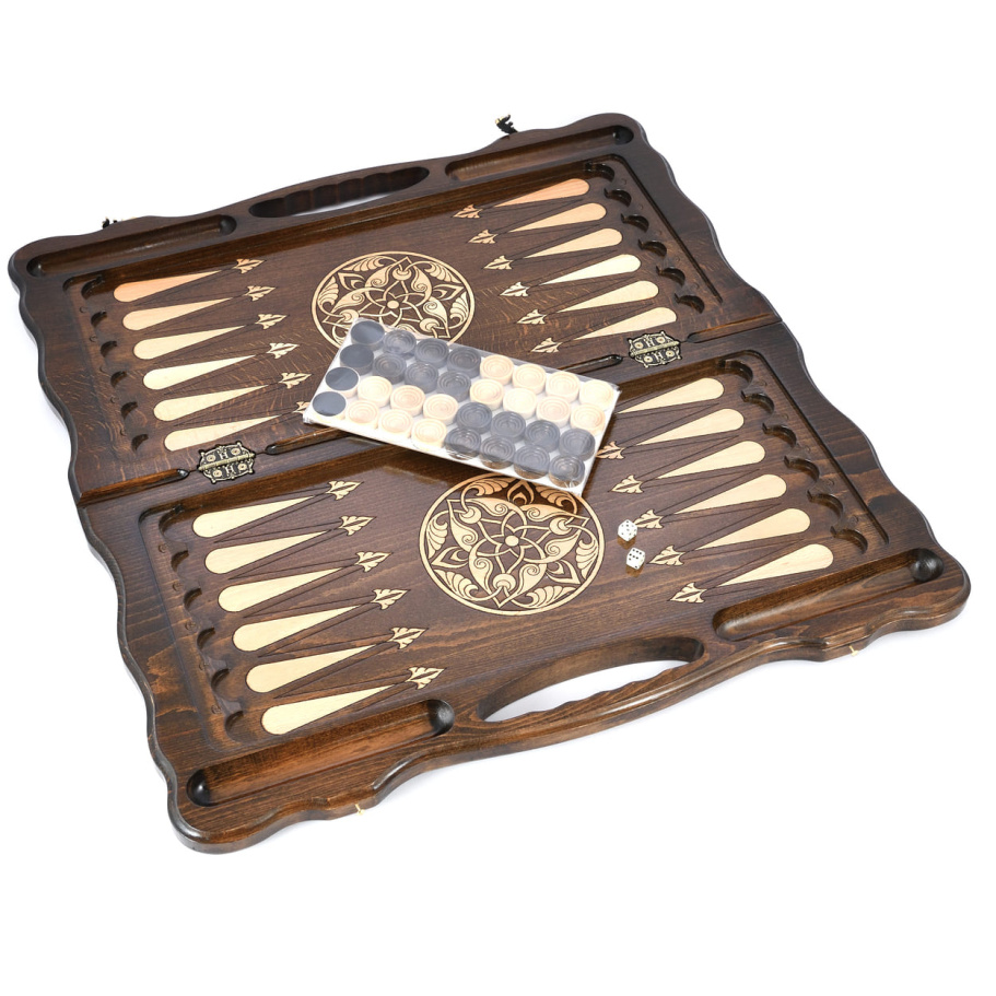 Нарды резные "Лошадиные Тинги" большие 60, Harutyunyan купить в Казани Нарды резные "Лошадиные Тинги" большие 60, Harutyunyan купить в Казани