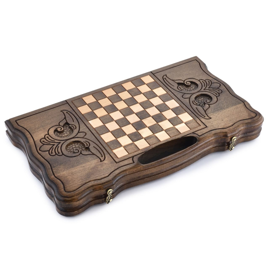 Нарды резные "Герб России"  средние 50, Harutyunyan купить в Казани