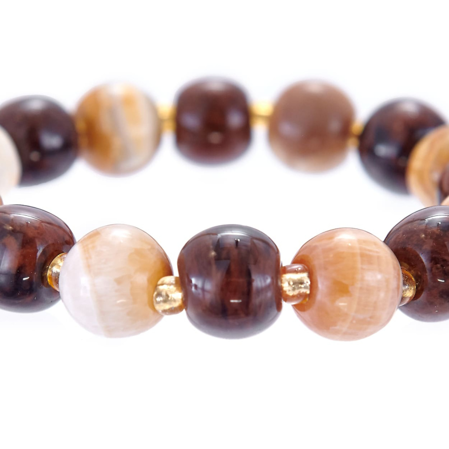 Браслет Аристей желтый и коричневый камень 1.2 * 20, Давыдов купить в Казани