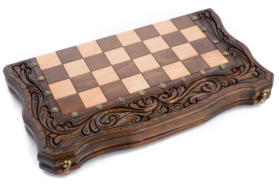 Шахматы + нарды резные "Контргамбит"  50, Harutyunyan купить в Казани