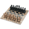 Шахматы из камня "Византия" розовый мрамор 40