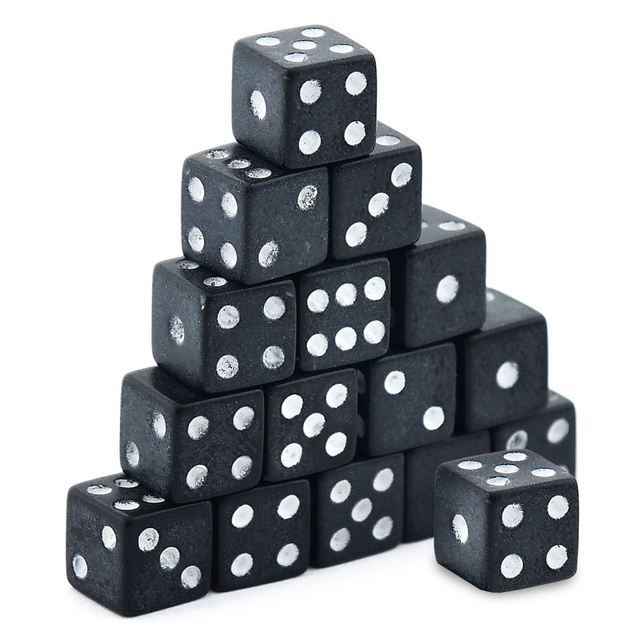 Кости игральные "Классика" пластик, черные, 7 мм (2 шт.) купить в Казани