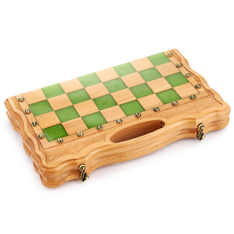 Шахматы резные "Изумруд" 40 купить в Казани