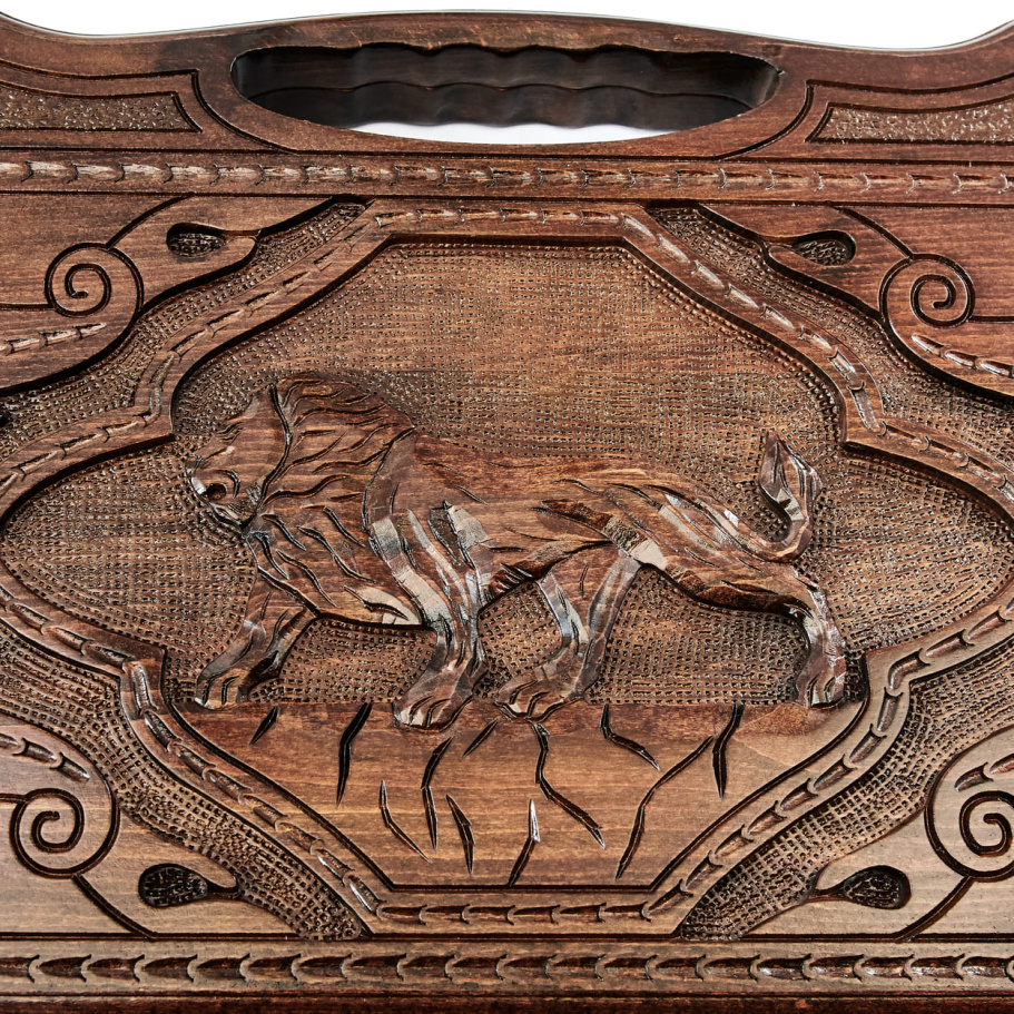 Нарды резные "Король Лев"  большие 60, Harutyunyan купить в Казани