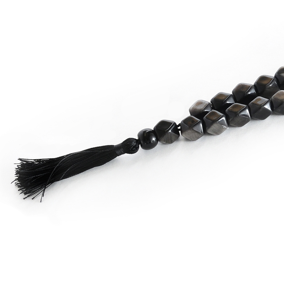 Четки граненые "Удача" черный камень с лунным оттенком, Давыдов С. купить в Казани